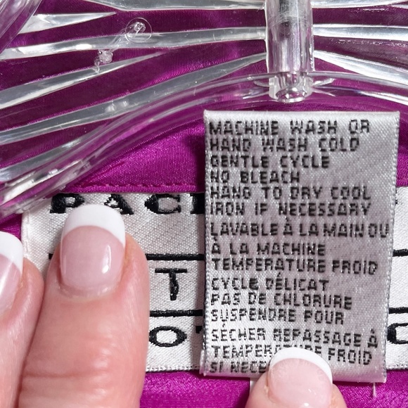 Pacific Silk Studio 100% Silk Blouse | Fuchsia Pink | Size M - Picture 7 of 9